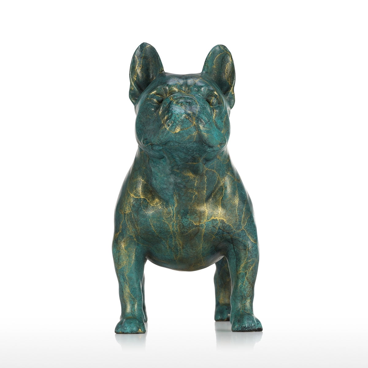 Brass French Bulldog Figurine Dog Mini Statue House Decoration Animal