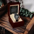 thumbnail image 5 of Father's Day Gift Luxury Openwork Watch - Men's Openwork Watch - Mahogany Gift Box, 5 of 6