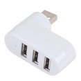 thumbnail image 1 of Concentrador USB 2.0 de 3 puertos con rotación de 90°/180°, estación de acoplamiento USB portátil intercambiable en caliente para viajes en casa y oficina (blanco), 1 of 5