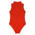 thumbnail image 2 of Jhaoyu Combinaison de Danse Ballet pour Filles Col Roulé Creux Yoga Barboteuse Gymnastique Basique Rouge 3TG, 2 of 7