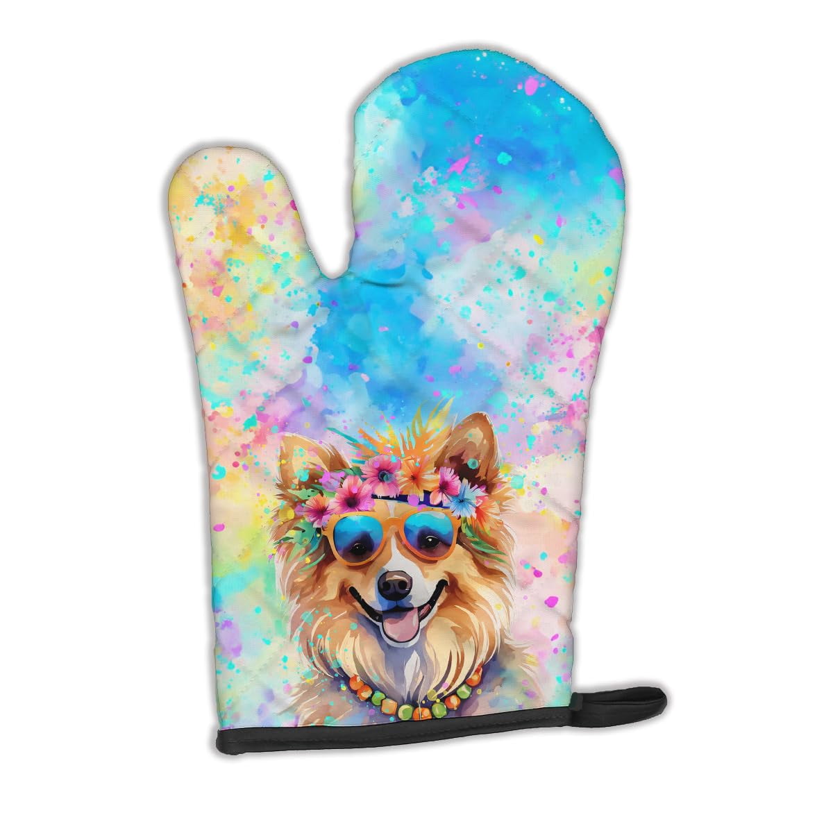 Dachshund Hippie Dawg Oven Mitt 8.5 in x 12 in