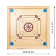 thumbnail image 3 of Juego de carrom de madera de lujo TBKOMH tamaño completo incluye palos de taco y monedas, 3 of 7