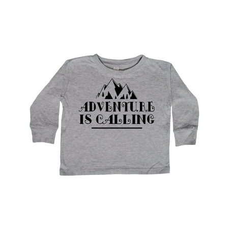 

Inktastic Adventure Is Calling Camping Hiking Gift Toddler Boy or Toddler Girl Long Sleeve T-Shirt