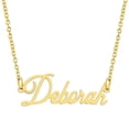 thumbnail image 1 of KISPER 18K Gold Plated Stainless Steel Personalized Name Pendant Necklace, Deborah, 1 of 6