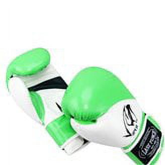 Shelter 9523-12 12 oz Last Punch Viper Boxing Gloves, White & Green - Adult