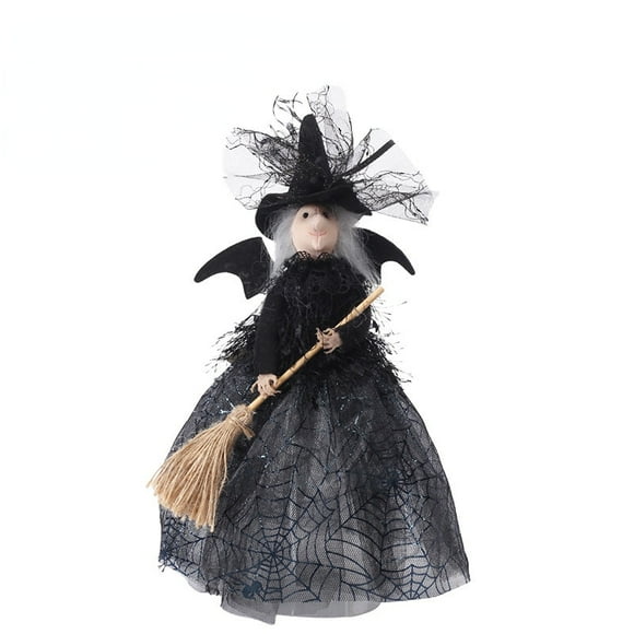 Decoraciones de Halloween, Festival fantasma, muñeco de bruja, árbol, estrella superior, decoración de escritorio, adornos de muñecas, accesorios de decoración de Casa Encantada
