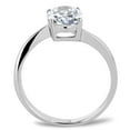 thumbnail image 2 of High polished (no plating) Stainless Steel Ring with AAA Grade CZ in Clear for Women Clear Stone Color Style TK3433 Size 5, 2 of 3