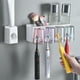 thumbnail image 1 of Soporte De Pared Para Cepillos De Dientes, Dispensador De Pasta, Organizador De Baño Sin Taladrar Para Vasos Y Maquinillas De Afeitar, Fácil Instalación, 1 of 6