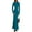 Blue Green, variant on Fall Dresses for Women Long Sleeve Bodycon Mock Neck Ruched Maxi Formal Cocktail Wedding Guest Dress