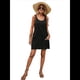thumbnail image 3 of Vestido de Verano para Mujer, Sin Mangas, con Bolsillos, Informal, Corto, Corte A, Cuello Redondo. Negro M, 3 of 8