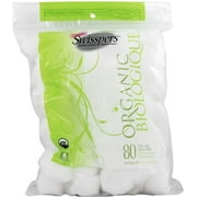 SwisspersCotton Biologique Triple Size Cotton Balls 80 ea (Pack of 4)