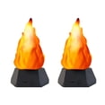 thumbnail image 1 of pitrice Flame Lamp, Flickering USB 3D Realistic Flame Night Modes, 3D Flame Effect. Suitable Use At Halloween, Home Decor Black 2-pack, 1 of 4