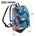 thumbnail image 2 of Disketp Colorful Underwater Plant Turtle Mochila de Cuero para Mujer, Bolso de Espalda Antirrobo con Estilo para Viaje, Trabajo y Uso Diario, 2 of 3