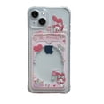 thumbnail image 1 of Funda transparente con patrón de Hello Kitty para iPhone, carcasa suave de TPU con ranura para tarjeta y soporte de bolsillo para modelos 7, 8, 14 Plus, 13, 12, 11 Pro Max, X, XR, XS Max Fivean unisex, 1 of 2