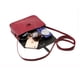 thumbnail image 2 of Bolso bandolera de cuero estilo vintage para mujer Sexagesimo (rojo vino), 2 of 6