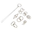 thumbnail image 1 of Jeu de Déverrouillage Interlock, Anneaux Reliés Casse-Tête en Métal Difficulté Variable Décompression pour la Maison, 1 of 8