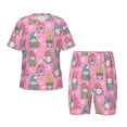 thumbnail image 1 of Balery pink Holiday Joy Conjunto de Pijama Infantil de Manga Corta con Estampado – Ropa de Dormir de Algodón Suave-X-Large, 1 of 6
