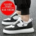 thumbnail image 2 of Casual Shoes for Men,Elevator Shoes Height Lift Higher Shoes Casual Elevator Shoes Non Breathable Elevator Trainers Lace Up Shoes,Canvas Court Sneakers(Size:6.5), 2 of 8