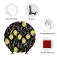 thumbnail image 4 of Bingfone Lavender Flowers Print Bone China Dinner Decorative Plates,Handmade Ceramic Dinner Plate with Stand for Home Club-8in, 4 of 6