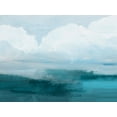 thumbnail image 2 of Barnes, Victoria 32x25 Gold Ornate Wood Framed with Double Matting Museum Art Print Titled - Azure Rising I, 2 of 4