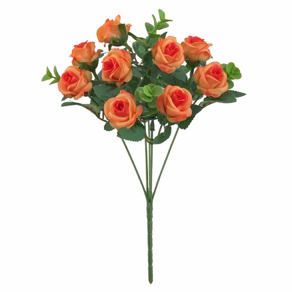 Bwiyojiz Home Decor 7x11.81" Fake Mini Rose Silk Faux Flowers Roses Arrangements Resistants No Fade Plants for Living Room Dining, Gifts for Women