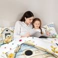 thumbnail image 4 of Erosebridal Happy Easter Kids Queen Comforter Set,Colorful Easter Eggs Rustic Farmhouse Cabin Bedding Comforter Set For Girls Women Reversible 3 Pieces, 4 of 7