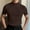 Brown, variant on Men's Knit Shirt Short Sleeve Mock Neck Casual Summer Regular Self-cultivation Solid Color Knitted Shirts White 8(L)