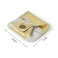 thumbnail image 4 of Leather Coin Pouch Change Holder Mini Pocket Wallet for Men Women (Gold Foil Cowhide, Pack of 1), 4 of 4