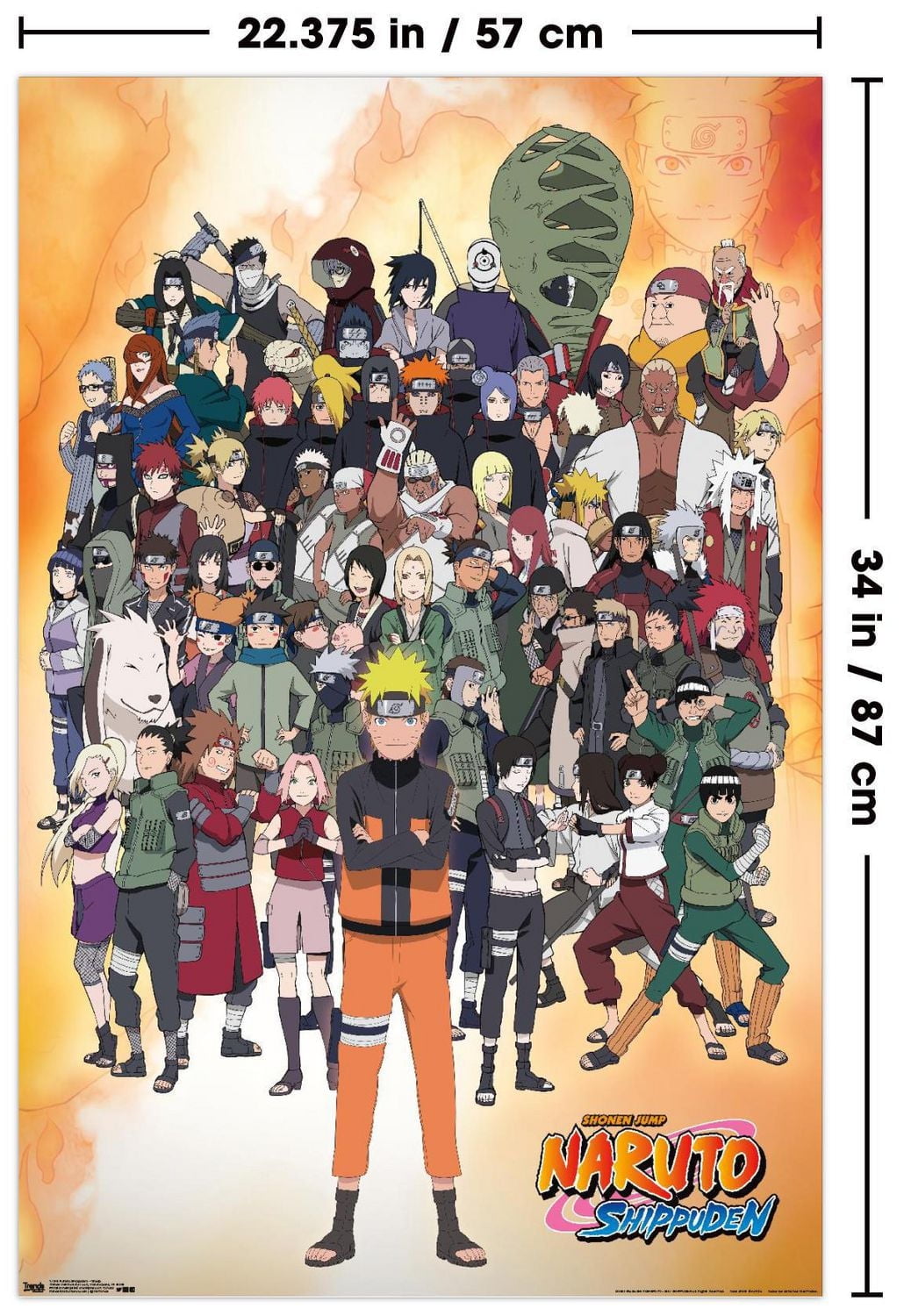 Naruto Shippuden - Group Wall Poster, 22.375" x 34"