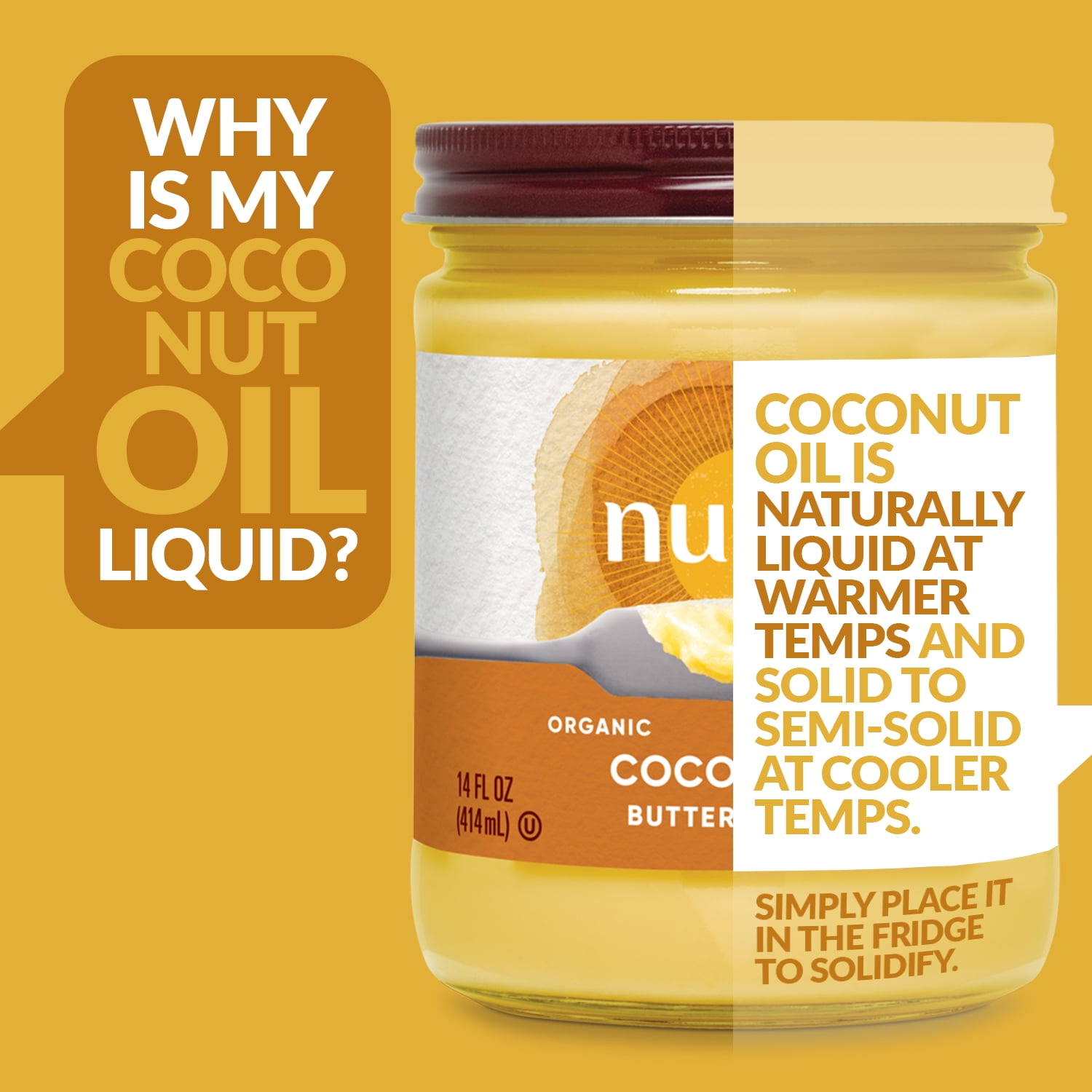 Nutiva Organic Coconut Oil Buttery Flavor, 29 fl oz