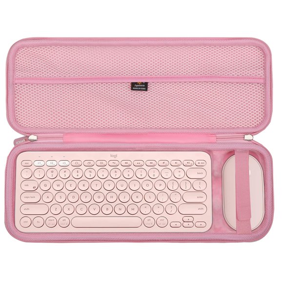 Funda de teclado Aproca para Logitech Pebble K380s y M350, color rosa