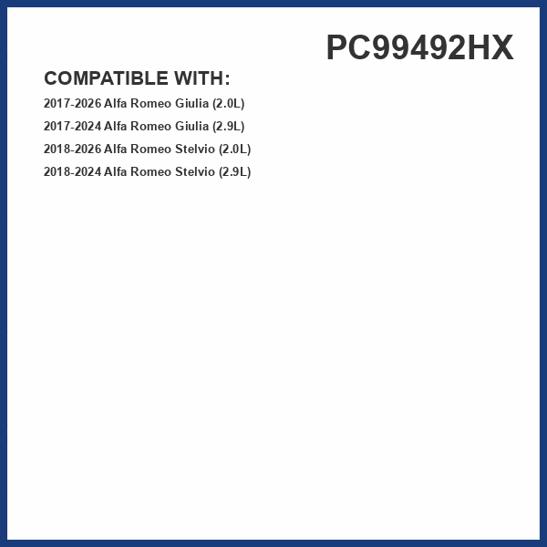 PUREFLOW PC99492HX HEPA Cabin Air Filter | Fits 2018-2026 Alfa Romeo Stelvio 2.0L; 2017-2026 Giulia 2.0L; 2017-2024 Giulia 2.9L; 2018-2024 Stelvio 2.9L