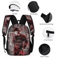 thumbnail image 3 of Horror Freddy Krueger 3 Pcs Backpack Set With Lunch Bag And Pencil Case Casual Bookbag Lunch Box Pencil Box, 3 of 8