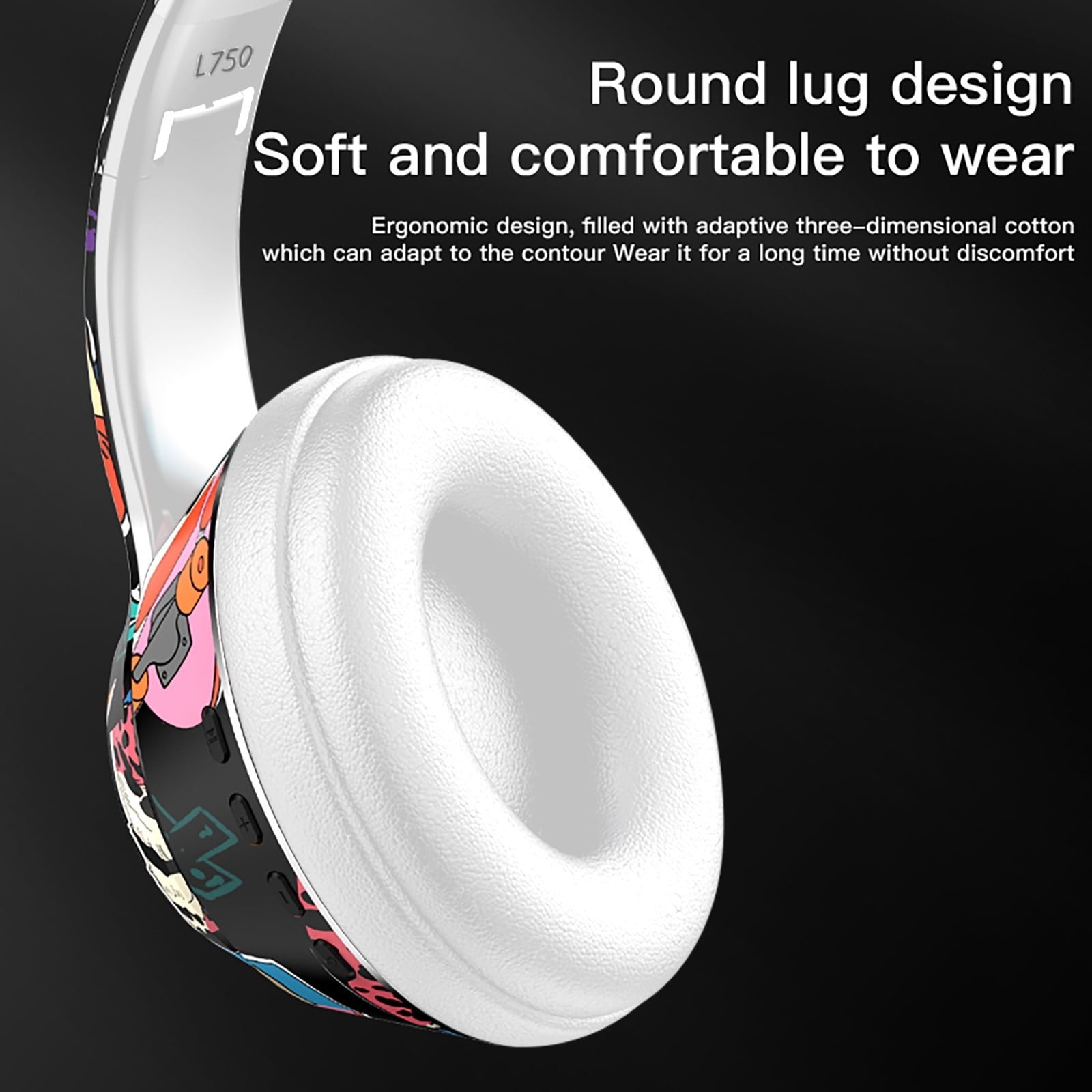 Hybrid Active Noise Cancelling Headphones, Wireless Over Ear Bluetooth Headphones, Hi-Fi Audio, Deep Bass, Comfort Fit Ear Cups, 30h Playtime for Home Office Travel,Black