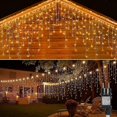 thumbnail image 1 of 15m LED Eisregen Lichterkette 8 Lichtmodi Lichtervorhang mit Speicherfunktion und Timer fr Auen Party Weihnachten Deko, 1 of 2