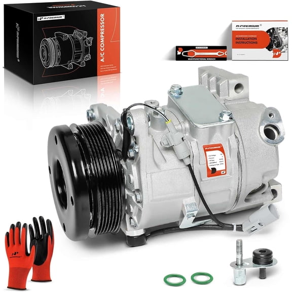 A-Premium Air Conditioner AC Compressor with Clutch Compatible with Lexus GS300 3.0L 1998-2005, IS300 3.0L 2001-2005