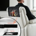 thumbnail image 4 of TSOVTHRID Non Slip Recliner Headrest Protector Washable PU Leather Sofa Headrest Covers for Sofa,Office Chair,Theater Seat, 17x27 in, Rooster Chicken Paint Splatter Black Print, 3 Pieces, 4 of 7
