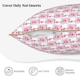 thumbnail image 3 of KLL Flamingo On Checkered Decorative Throw Pillow Covers Velvet Soft for Couch Sofa Bedroom Living Room Outdoor (No pillow core)- 18"x18", 3 of 5