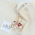 thumbnail image 4 of Wrapables Crystal Bling Keychain, Keyring Purse Handbag Pendant Charm, Red Opulent Elephant, 4 of 6