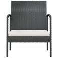 thumbnail image 5 of vidaXL 8 Piece Garden Lounge Set with Cushions Poly Rattan Black, 5 of 5