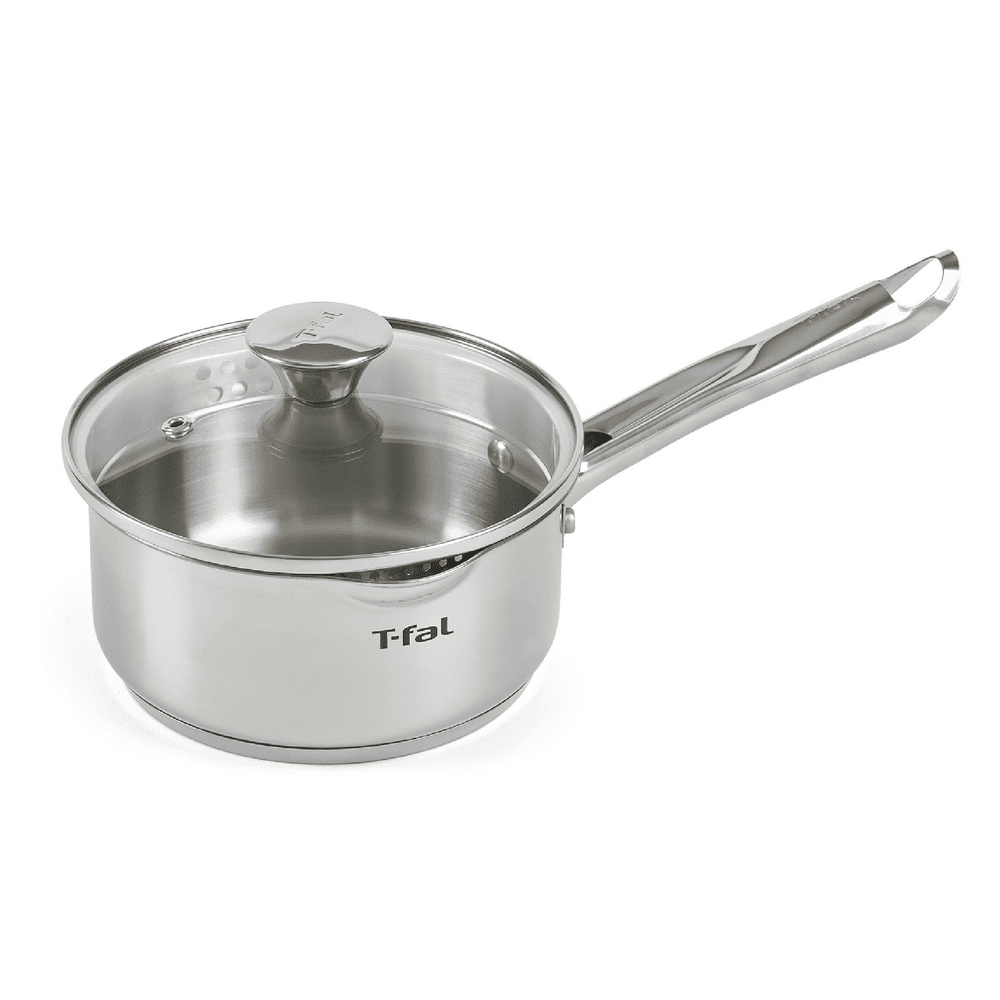 Tfal Cook & Strain Stainless Steel Cookware, Sauce Pan with lid, 1.5