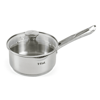 T-fal Cook & Strain Stainless Steel Cookware, Saucepan with Lid, 1.5 Quart