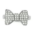 thumbnail image 5 of Brilliant Embers  Sterling Silver Rhodium-plated 71 Stone Micro Pav� CZ Bow Ring, 5 of 5