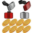 thumbnail image 3 of MasteelfCA 1 Set Bike Front And Rear Reflectors Kit Warning Lens for Road Bike Mountain Bike, 3 of 7