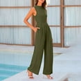 thumbnail image 6 of Fashion Jumpsuits for Women Dressy Plus Size Solid-neck Sexy Straight Leg Suspender Casual Jumpsuit Jumpsuit, 6 of 9