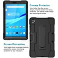 thumbnail image 3 of Mignova for Lenovo Tab M8 8.0 Inch Case,Hybrid Three Layer Full-Body Shockproof Armor Defender Full-Body Rugged Protective Case Cover with Stand for Lenovo Tab M8/M8 Smart Tab 8.0 Tablet (Black/Black), 3 of 7
