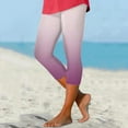 thumbnail image 2 of GHSOHS Leggings for Women Casual Cropped Pants Yoga High Waist Leggings Summer Beach Pants Casual Workout Stretch Leggings Pink Jeans Purple Jeggings Capris Pants Capri Pants with Pockets for Wo,S, 2 of 4