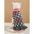 thumbnail image 1 of 1pc Dog Sweater Dress, High-Collar Knit Pet Clothes, Cute And Warm For Autumn And Winter, 1 of 4