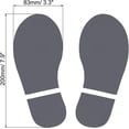 thumbnail image 2 of PATIKIL 8x3.3" Footprint Sticker, 4 Pairs PVC Shoes Floor Decal Sign for Class Decor Stair Guide, Dark Gray, 2 of 6