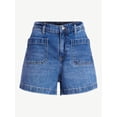 thumbnail image 5 of Free Assembly Women's and Women's Plus Patch Pocket Denim Shorts, 4" Inseam, Sizes 0-28W, 5 of 5